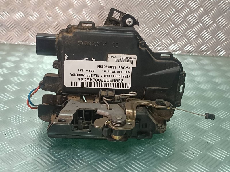 Recambio de cerradura puerta trasera izquierda para seat leon (1m1) signo referencia OEM IAM 3B4839015M CONECTOR NEGRO 6 PINES E