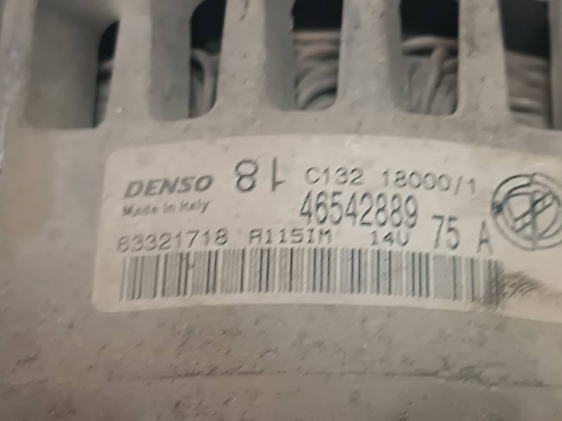 Recambio de alternador para fiat punto berlina (188) 1.2 8v referencia OEM IAM 46542889 DENSO 75A