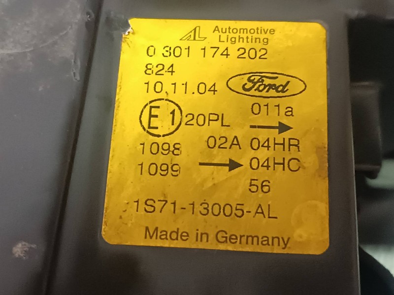 Recambio de faro derecho para ford mondeo berlina (ge) ambiente (06.2003) (d) referencia OEM IAM 1S7113005AL 0301174202 