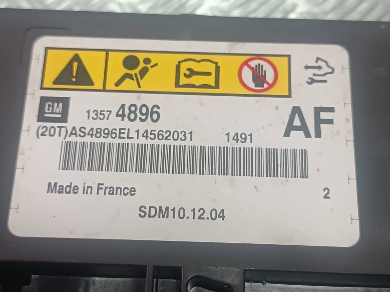 Recambio de centralita airbag para opel astra j sports tourer sport referencia OEM IAM 13574896 13574896AF GM