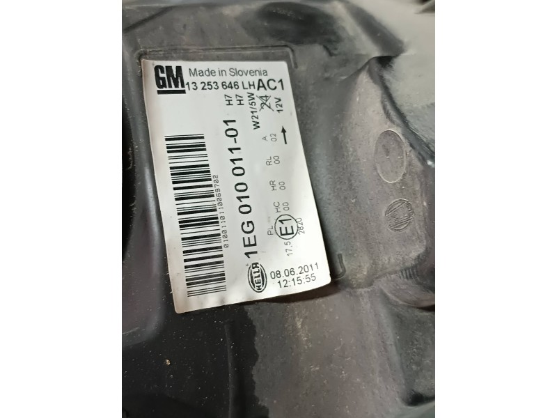 Recambio de faro izquierdo para opel astra j sports tourer sport referencia OEM IAM 1EG01001101 13253646LH GM
