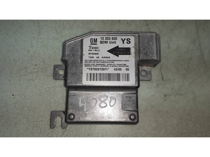 Recambio de centralita airbag para opel meriva cosmo referencia OEM IAM 13203620  327963935
