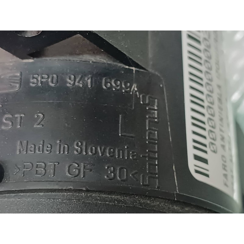 Recambio de faro antiniebla izquierdo para seat altea (5p1) arena referencia OEM IAM 5P0941699A 5P0941601 CONECTOR 2 PINES