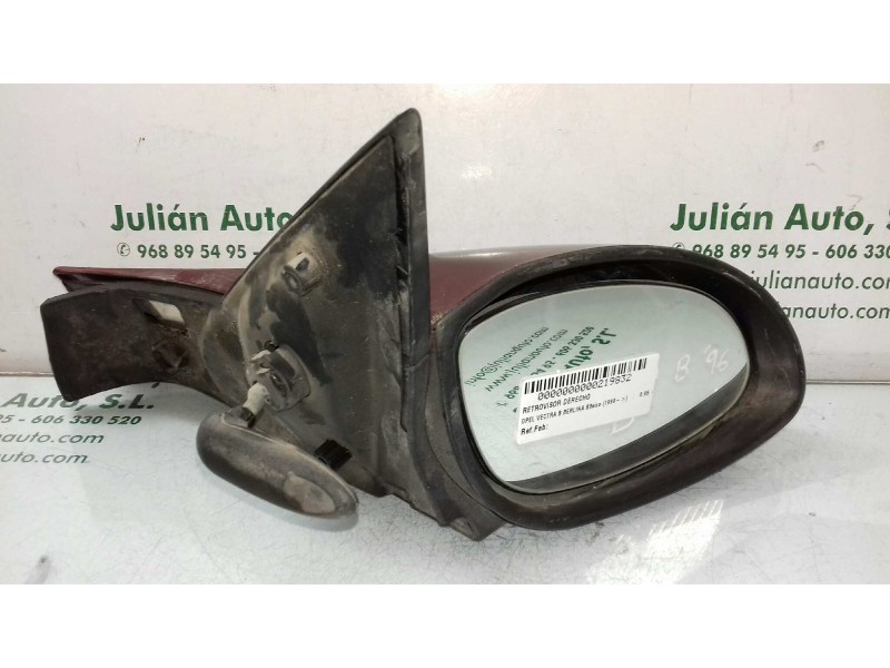 Recambio de retrovisor derecho para opel vectra b berlina básico (1999) referencia OEM IAM   MANUAL