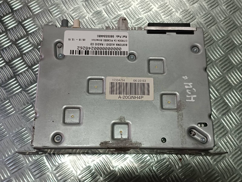 Recambio de sistema audio / radio cd para citroen c4 picasso attraction referencia OEM IAM 9809334480  MAGNETI MARELLI