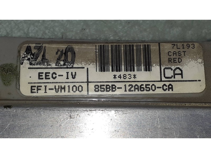 Recambio de centralita motor uce para ford sierra berlina 2.0 (ohc) referencia OEM IAM 85BB12A650CA EFIVM100 