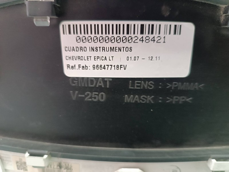 Recambio de cuadro instrumentos para chevrolet epica lt referencia OEM IAM 96647718FV 1164200340 GMDATV275