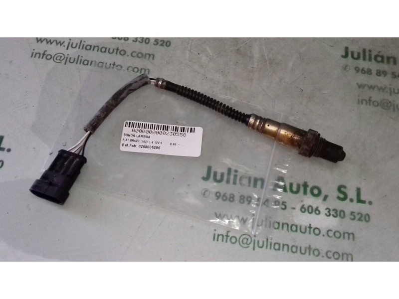 Recambio de sonda lambda para fiat bravo (182) 1.4 12v s referencia OEM IAM 0268006206  4 PINES