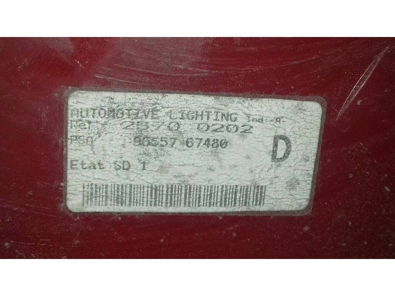 Recambio de piloto trasero derecho para peugeot 307 berlina (s2) xs referencia OEM IAM 9655767480  