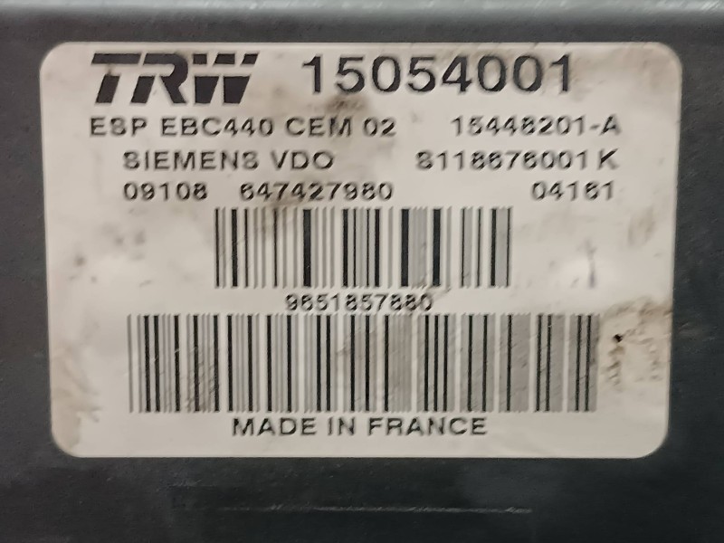 Recambio de abs para peugeot 407 st sport referencia OEM IAM 9651857880 15054001 S118676001K