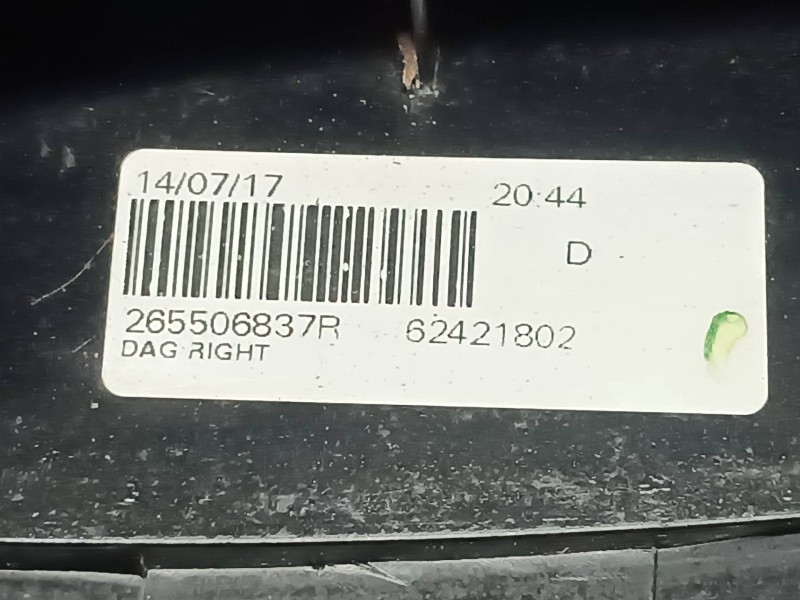 Recambio de piloto trasero derecho para dacia duster ambiance 4x2 referencia OEM IAM 265506837R 62421802 