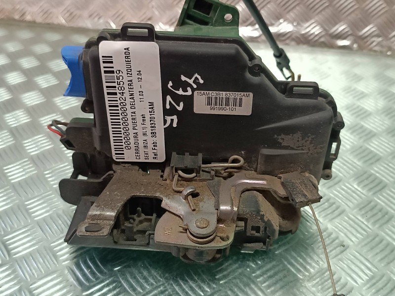 Recambio de cerradura puerta delantera izquierda para seat ibiza (6l1) fresh referencia OEM IAM 3B1837015AM AZUL ELECTRICA