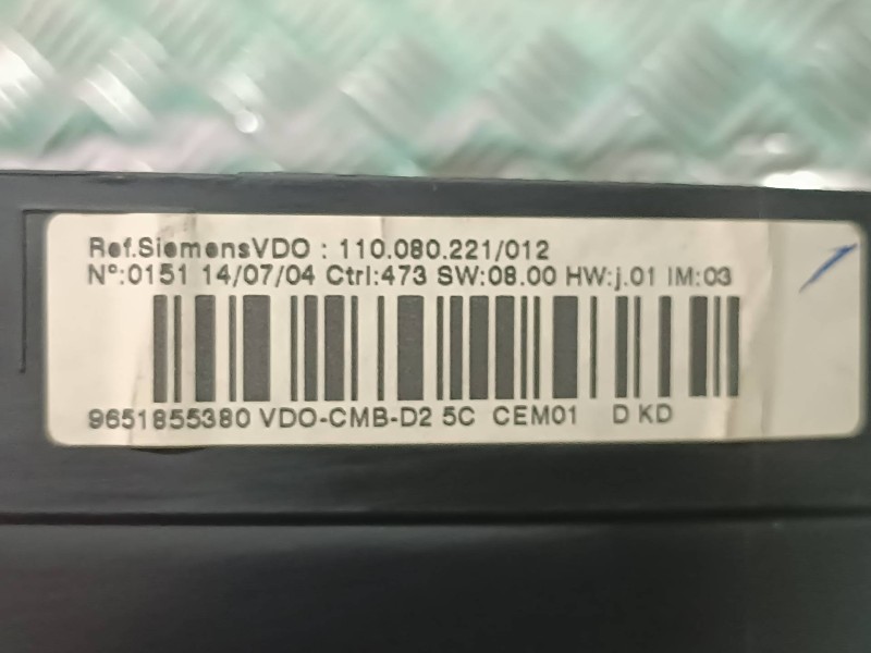 Recambio de cuadro instrumentos para peugeot 407 st sport referencia OEM IAM 9651855380 110080221 A2C53010609G