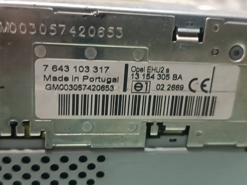 Recambio de sistema audio / radio cd para opel astra gtc cosmo referencia OEM IAM 13154305BA 7643103317 BLAUPUNKT