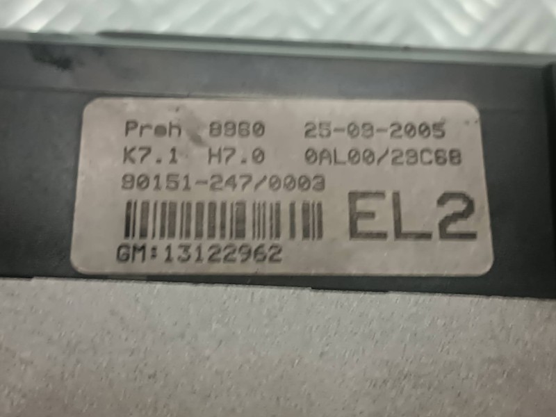 Recambio de mando climatizador para opel astra gtc cosmo referencia OEM IAM 13122962 EL2 