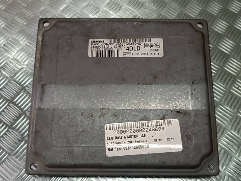 Recambio de centralita motor uce para ford fusion (cbk) ambiente referencia OEM IAM 6S6112A650GD S120977313 SIEMENS