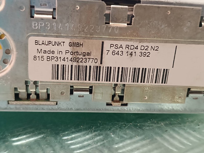 Recambio de sistema audio / radio cd para peugeot 407 st sport referencia OEM IAM 9646871777 7643141392 BLAUPUNKT