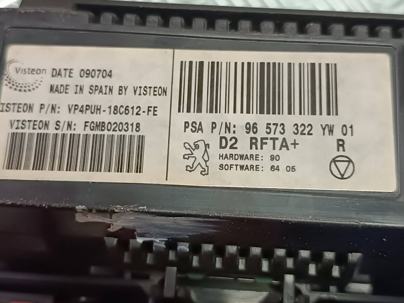 Recambio de mando climatizador para peugeot 407 st sport referencia OEM IAM 96573322YW 96470290XT 96469958XT