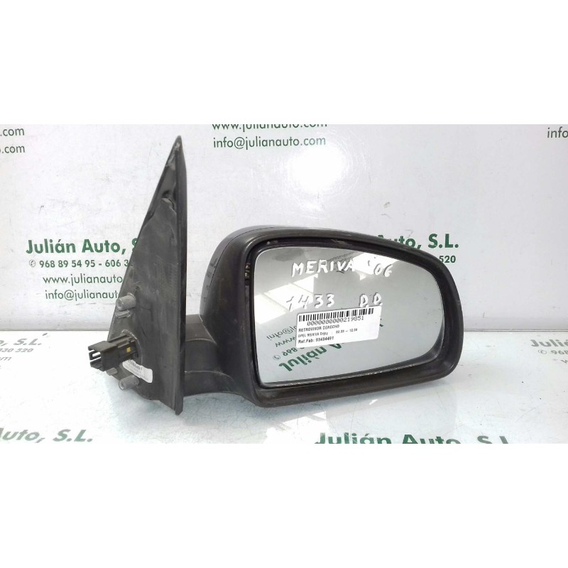 Recambio de retrovisor derecho para opel meriva enjoy referencia OEM IAM 93494491  ELECTRICO