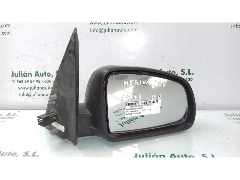 Recambio de retrovisor derecho para opel meriva enjoy referencia OEM IAM 93494491  ELECTRICO