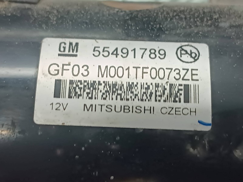 Recambio de motor arranque para opel mokka excellence referencia OEM IAM 55491789 GF03 M0001TF0073ZE