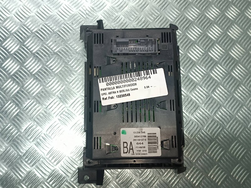 Recambio de pantalla multifuncion para opel astra h berlina cosmo referencia OEM IAM 13238548 565412769 281191270