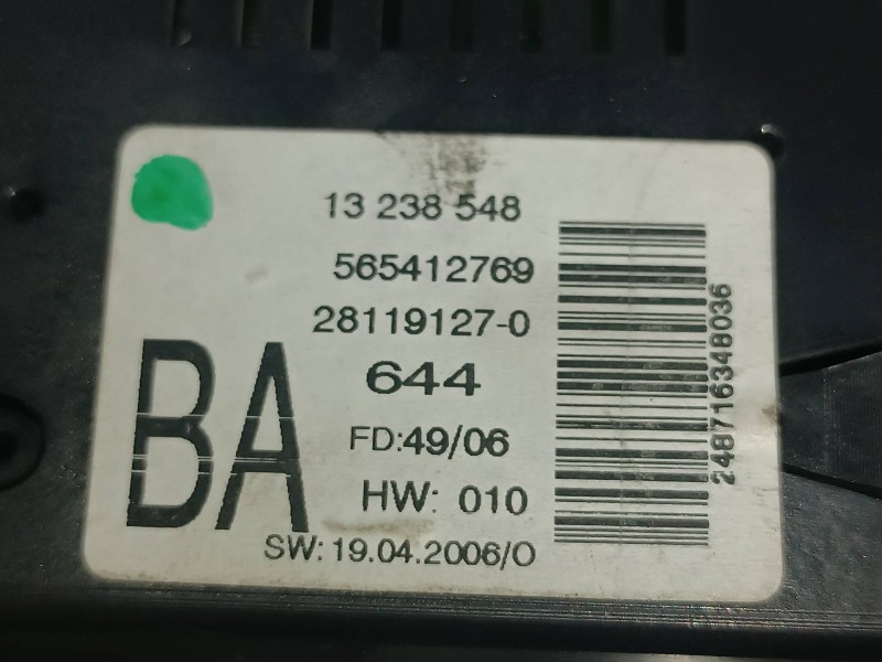 Recambio de pantalla multifuncion para opel astra h berlina cosmo referencia OEM IAM 13238548 565412769 281191270