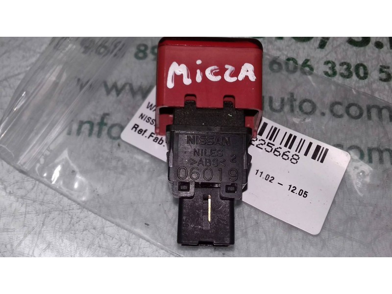 Recambio de warning para nissan micra (k12e) acenta referencia OEM IAM 06019  4 PINES Recambio de warning para nissan micra (k12e) acenta referencia OEM IAM 06019  4 PINES