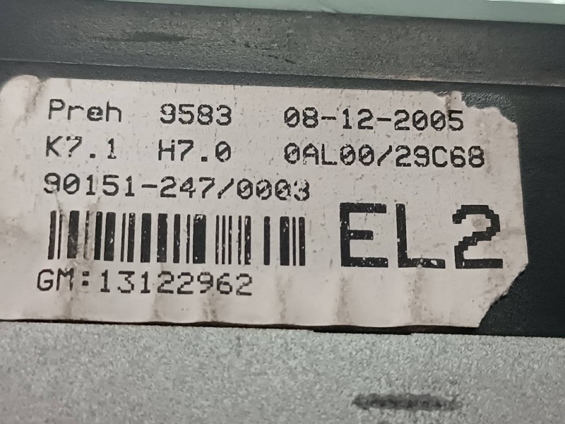 Recambio de mando climatizador para opel astra gtc cosmo referencia OEM IAM 13122962  DOS CONECTORES