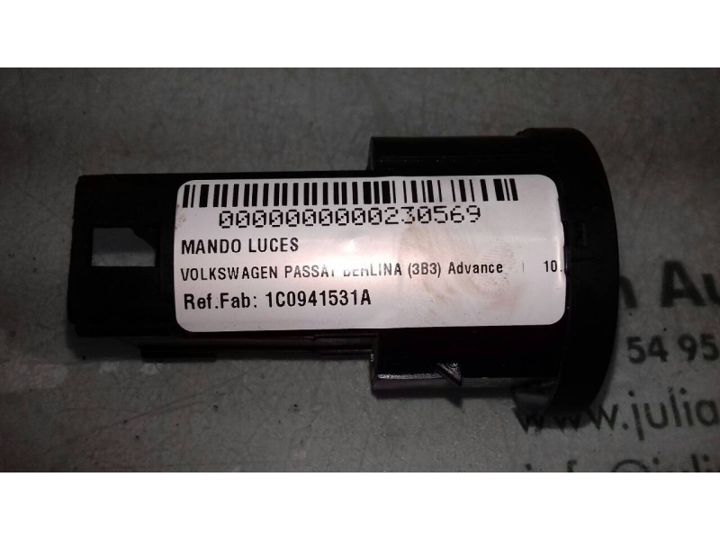 Recambio de mando luces para volkswagen passat berlina (3b3) advance referencia OEM IAM 1C0941531A  9+8 PINES