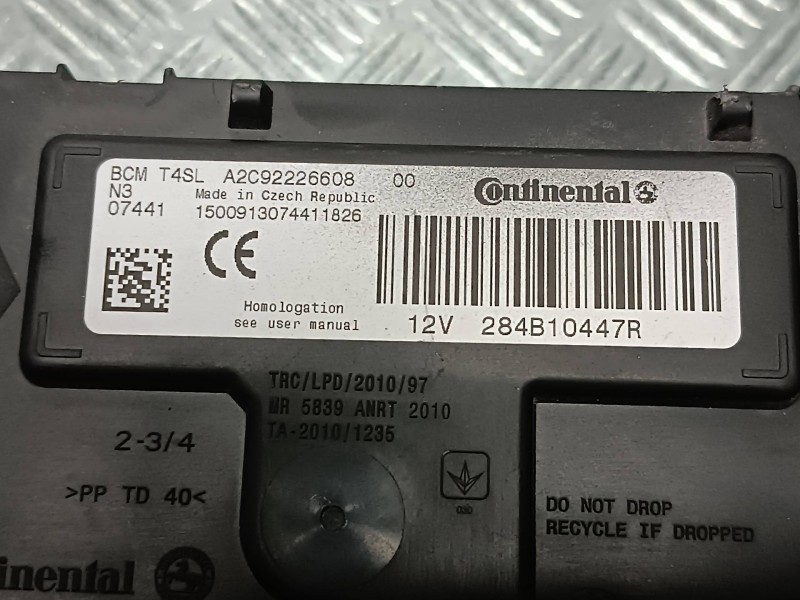 Recambio de modulo electronico para dacia duster ambiance 4x2 referencia OEM IAM A2C92226608 2844B10447R CONTINENTAL