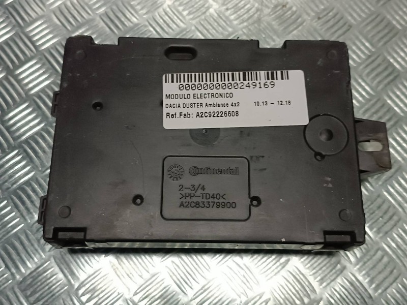 Recambio de modulo electronico para dacia duster ambiance 4x2 referencia OEM IAM A2C92226608 2844B10447R CONTINENTAL