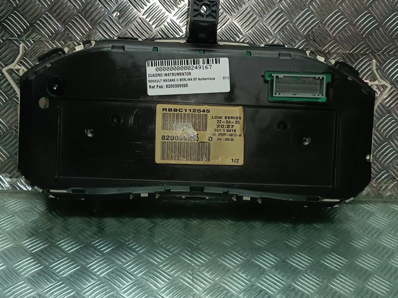 Recambio de cuadro instrumentos para renault megane ii berlina 5p authentique referencia OEM IAM 8200399695  VISTEON