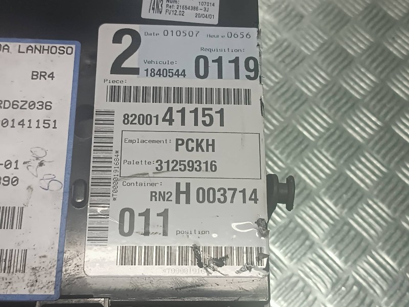 Recambio de caja reles / fusibles para renault laguna ii (bg0) authentique referencia OEM IAM 8200141151 8200004201E 518095401