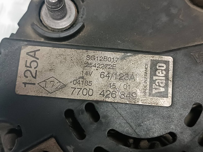 Recambio de alternador para renault laguna ii (bg0) authentique referencia OEM IAM 7700426849 2542272E 125A