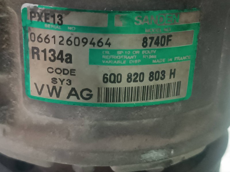 Recambio de compresor aire acondicionado para seat ibiza (6l1) cool referencia OEM IAM 6Q0820803H PXE13 SANDEN