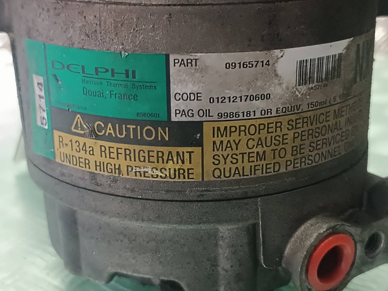 Recambio de compresor aire acondicionado para opel astra g berlina club referencia OEM IAM 09165714 9986181 DELPHI