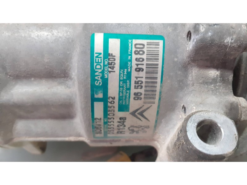Recambio de compresor aire acondicionado para peugeot 1007 urban referencia OEM IAM 9655191680 SD6V12 SANDEN