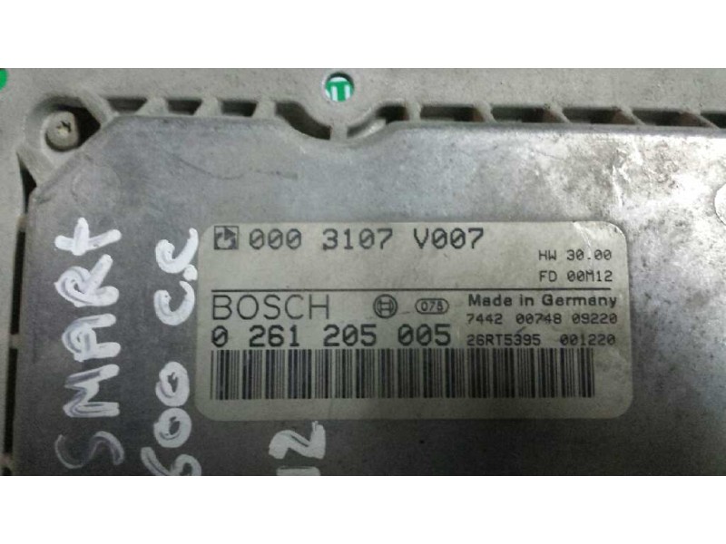 Recambio de centralita motor uce para smart coupe pulse referencia OEM IAM 0003107V007 0261205005 BOSCH