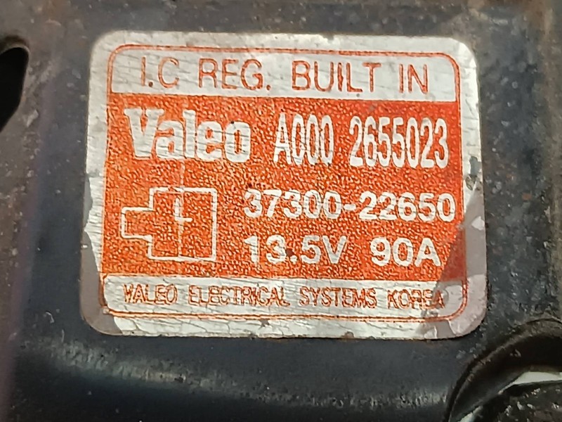 Recambio de alternador para hyundai coupe (gk) 1.6 fx referencia OEM IAM 3730022650 A002655023 90A
