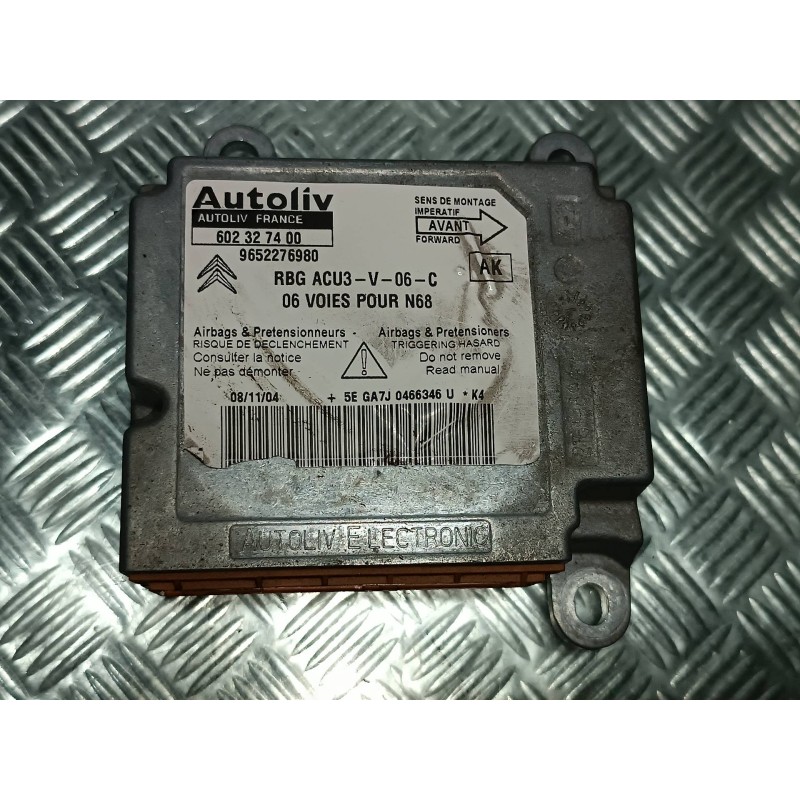 Recambio de centralita airbag para citroen xsara picasso referencia OEM IAM 9652276980 602327400 AUTOLIV