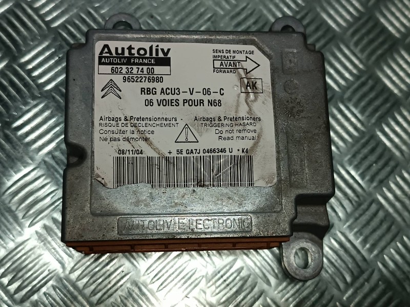 Recambio de centralita airbag para citroen xsara picasso referencia OEM IAM 9652276980 602327400 AUTOLIV
