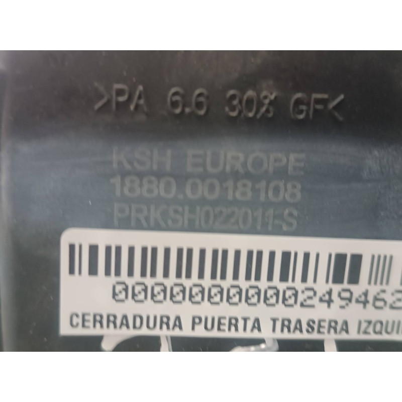 Recambio de cerradura puerta trasera izquierda para volkswagen bora berlina (1j2) referencia OEM IAM 18800018108 PRKSH022011S 6 