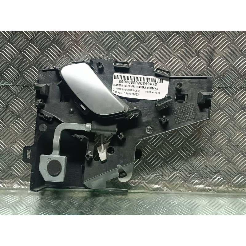 Recambio de maneta interior trasera derecha para citroen c5 berlina lx (e) referencia OEM IAM 9649218877 80953 