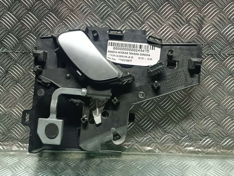 Recambio de maneta interior trasera derecha para citroen c5 berlina lx (e) referencia OEM IAM 9649218877 80953 
