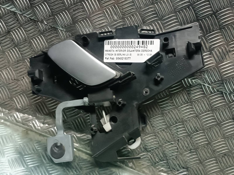 Recambio de maneta interior delantera derecha para citroen c5 berlina lx (e) referencia OEM IAM 9649218377 80951 