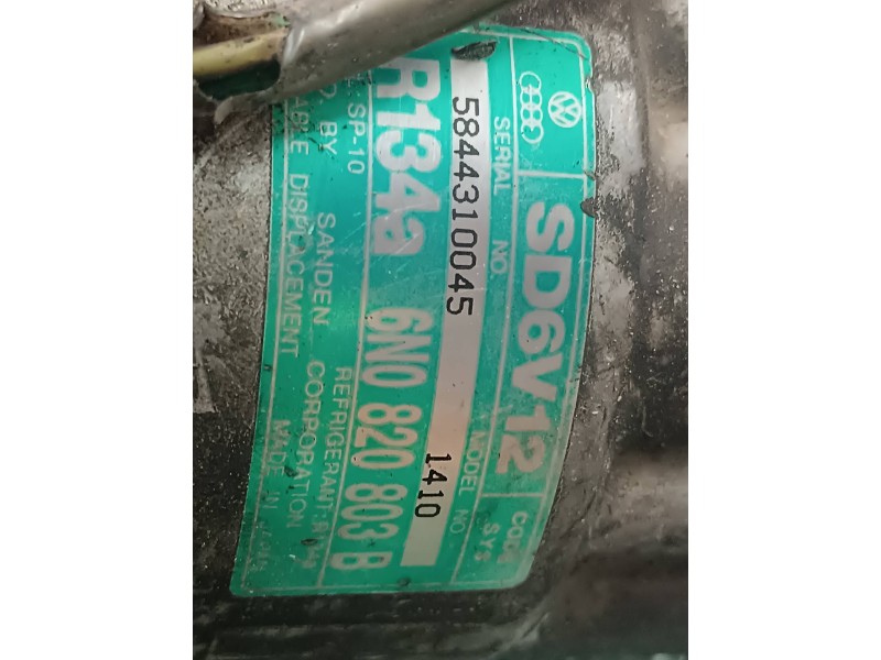 Recambio de compresor aire acondicionado para volkswagen polo berlina (6n2) conceptline referencia OEM IAM 6N0820803B SD6V12 R13