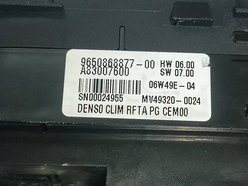 Recambio de mando climatizador para citroen c4 picasso sx referencia OEM IAM 9650868877 A83007600 DENSO