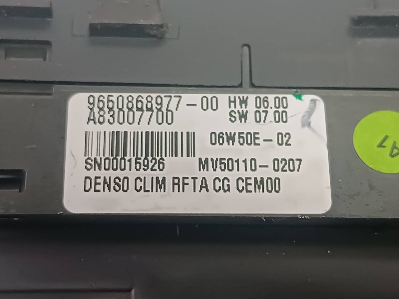 Recambio de mando climatizador para citroen c4 picasso sx referencia OEM IAM 9650868977 A83007700 DENSO