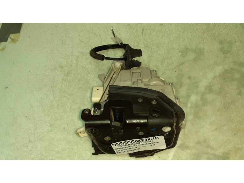 Recambio de cerradura puerta trasera derecha para audi a4 ber. (b8) basis referencia OEM IAM 8K0839016C BLANCO 6 PINES